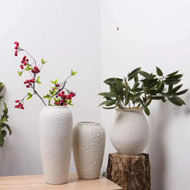 White Arrangement Ornaments Flower Vase