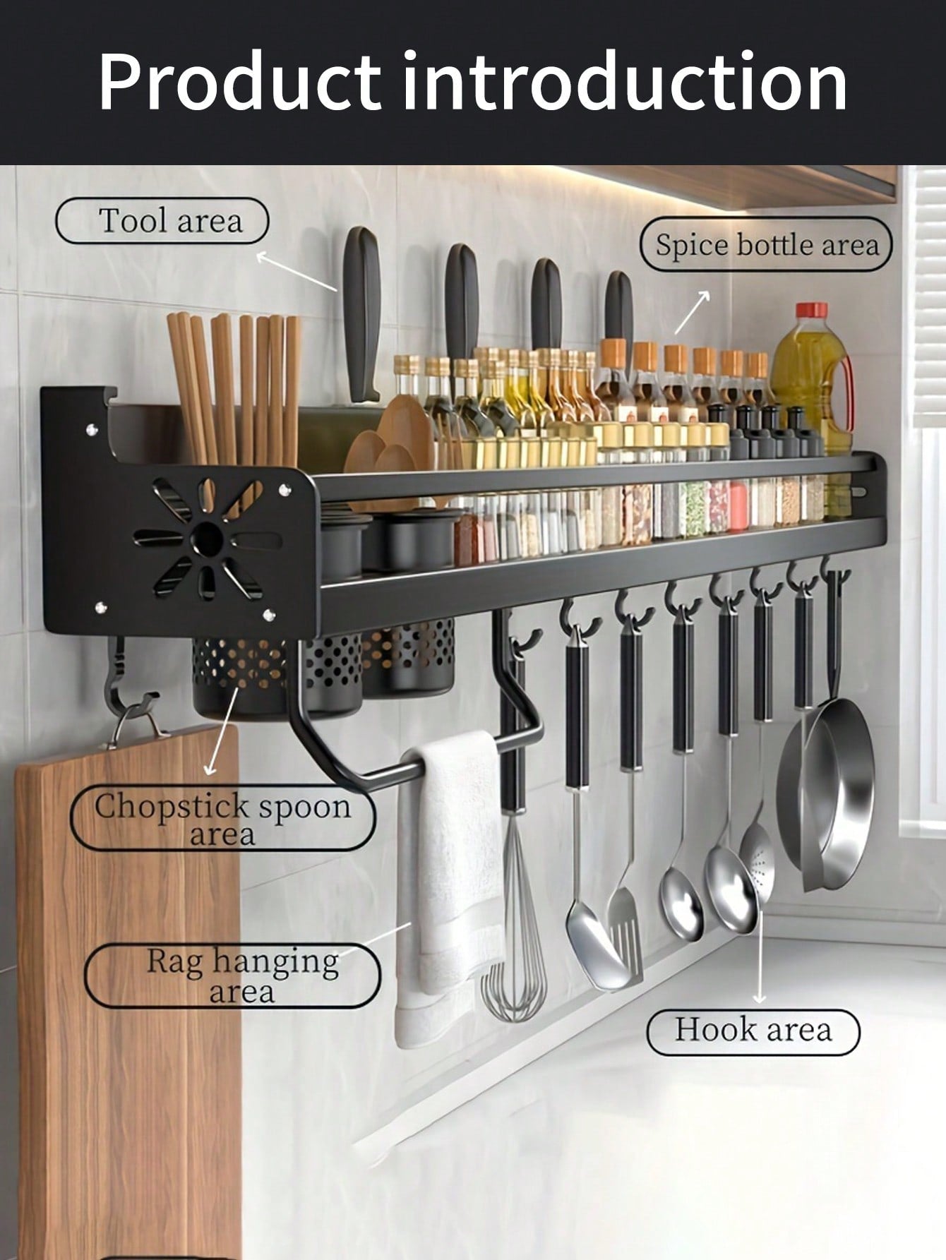 Wall-mounted Space-saving Kitchen Storage Rack