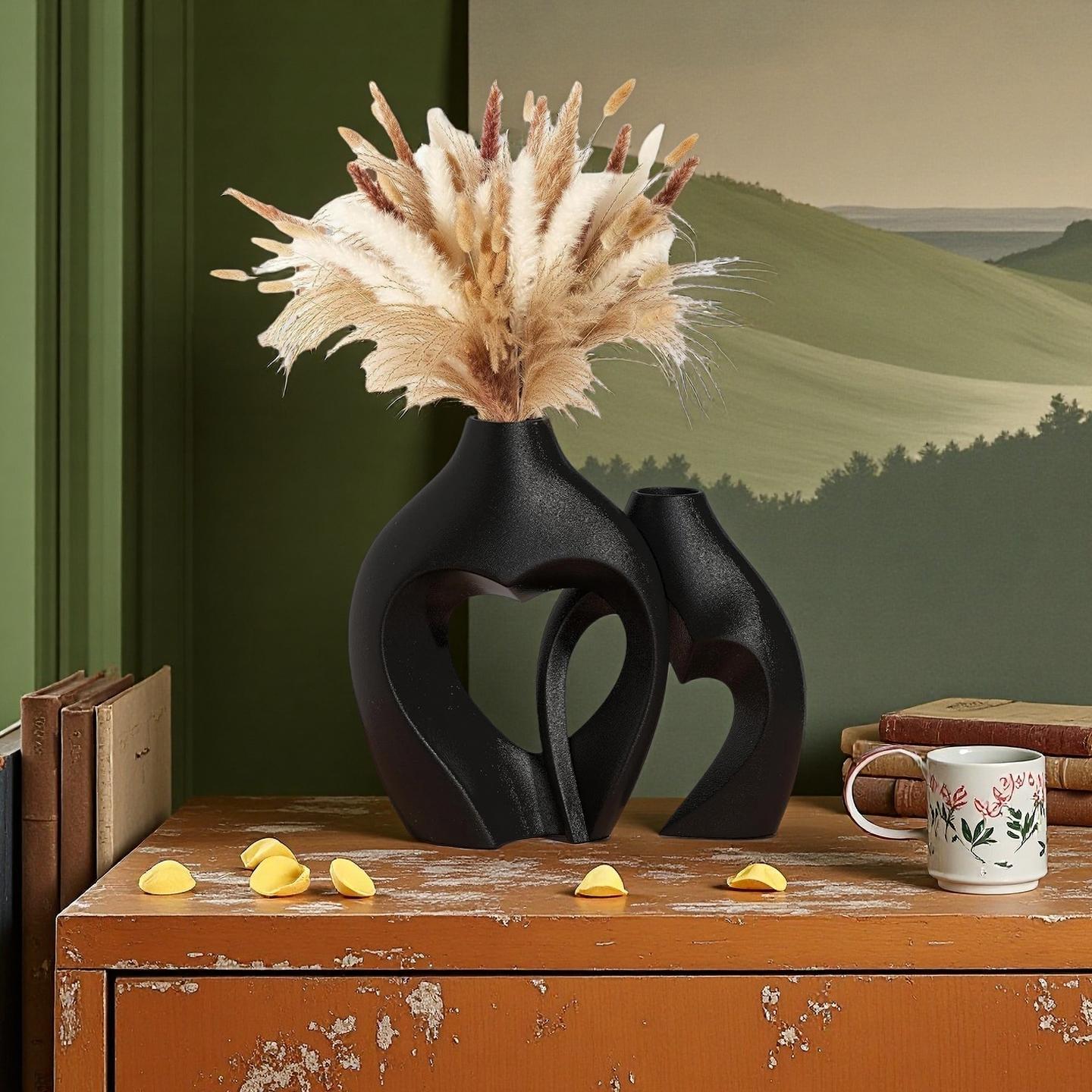 Elegant Fashionable Floral Design Flower Vase Set